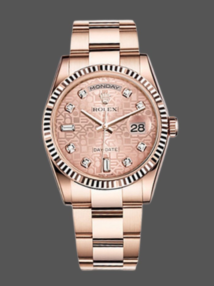 Rolex Day-Date 118235 Pink Jubilee dial 36mm Lady Replica Watch