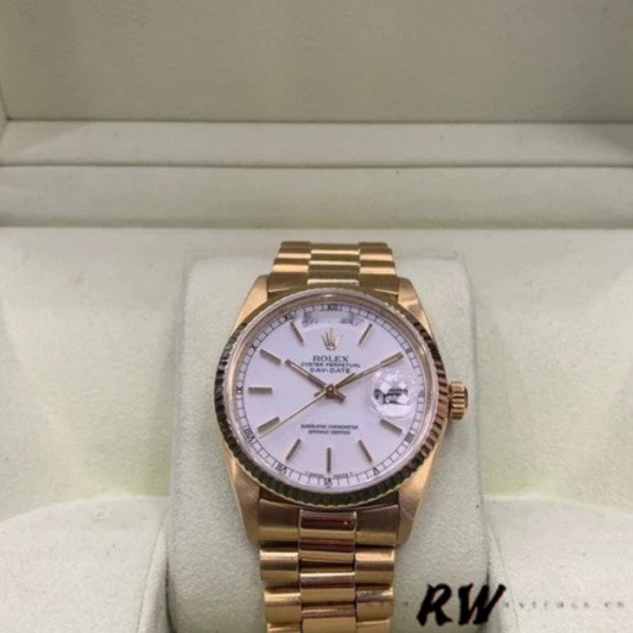 Rolex Day-Date 118235 White Dial 36mm Unisex Replica Watch