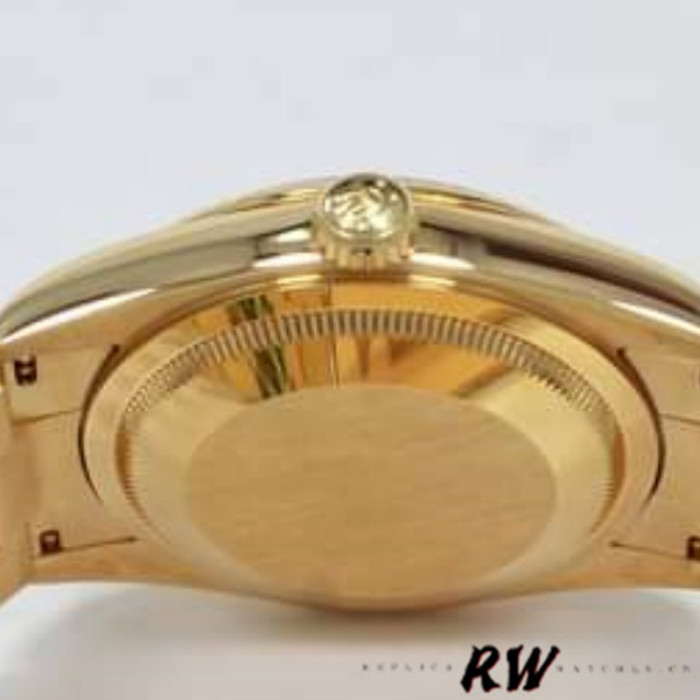 Rolex Day Date 118238 Black Diamond Dial Fluted Bezel 36mm Mens Replica Watch