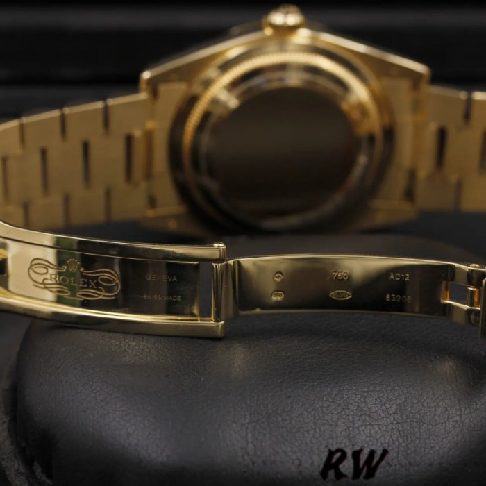 Rolex Day-Date 118238 Index Cognac Dial Fluted Bezel 36mm Unisex Replica Watch
