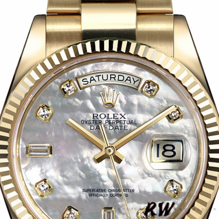 Rolex Day-Date 118238 MOP White Dial 36mm Unisex Replica Watch