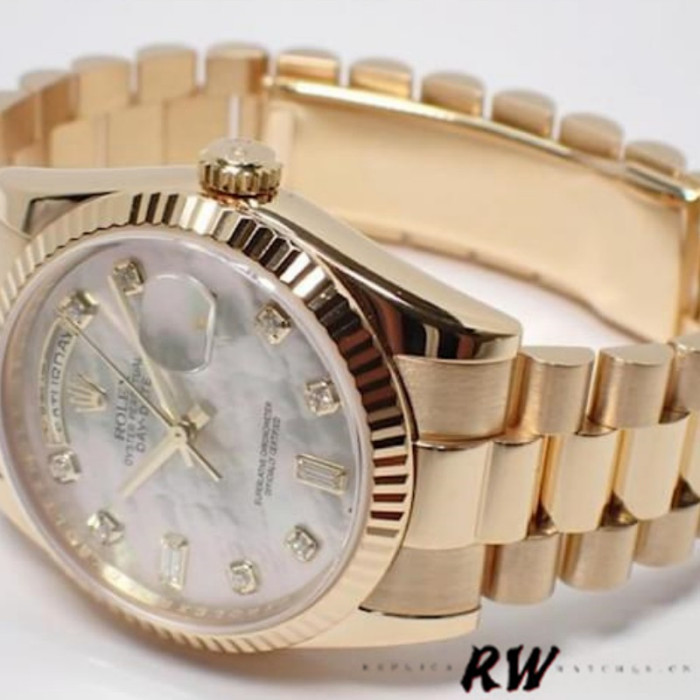 Rolex Day-Date 118238 Mother of Pearl White Dial 36mm Unisex Replica Watch