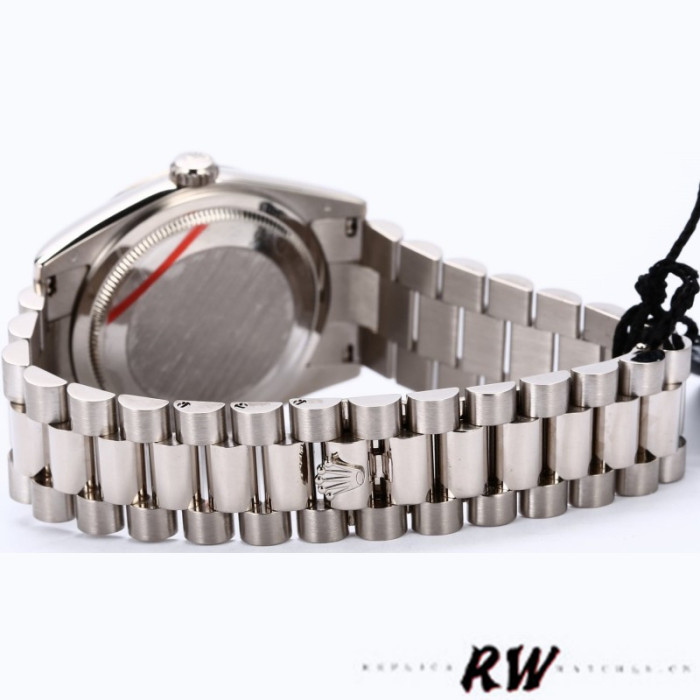 Rolex Day-Date 118239 Black Diamonds Dial Fluted Bezel 36mm Unisex Replica Watch