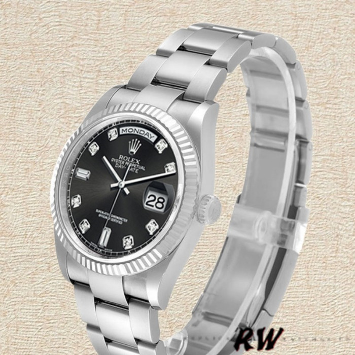 Rolex Day-Date 118239 Black Diamonds Dial 36mm Unisex Replica Watch