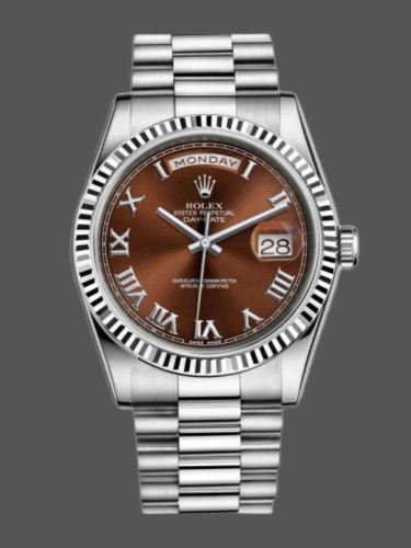 Rolex Day-Date 118239 Chocolate Brown Dial 36mm Unisex Replica Watch