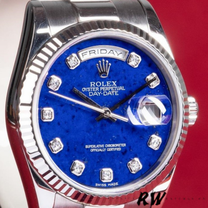 Rolex Day-Date 118239 Diamond Lapis Lazuli Blue Dial 36mm Unisex Replica Watch