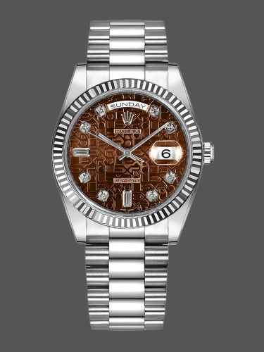 Rolex Day-Date 118239 Jubilee Chocolate Brown Dial 36mm Unisex Replica Watch