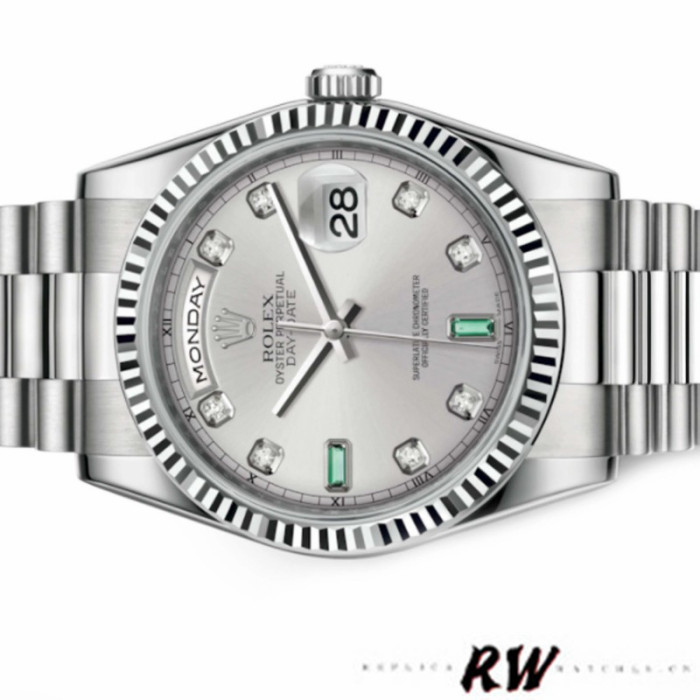 Rolex Day-Date 118239 Rhodium grey Dial 36mm Unisex Replica Watch