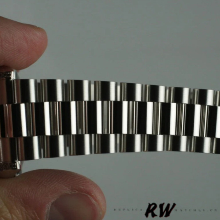 Rolex Day-Date 118296 Platinum Ice Blue Dial Diamond 36mm Unisex Replica Watch