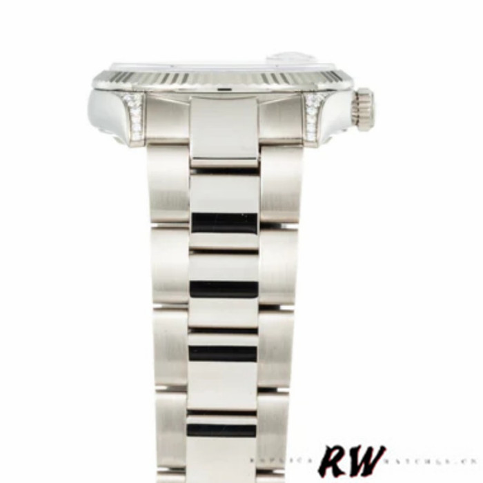 Rolex Day Date 118339 White Gold white Dial Fluted Bezel 36mm Unisex Replica Watch