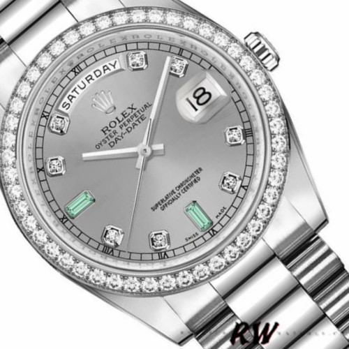 Rolex Day Date 118346 Rhodium Grey Dial 36mm Unisex Replica Watch