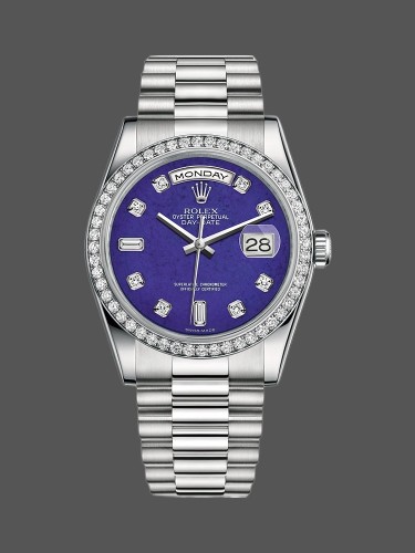 Rolex Day Date 118346 Lapis Lazuli Blue Dial 36mm Unisex Replica Watch