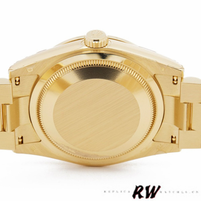 Rolex Day Date 118348 Black MOP Dial Yellow Gold 36mm Unisex Replica Watch