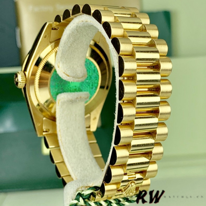 Rolex Day Date 118348 Green Diamond Dial Yellow Gold 36mm Unisex Replica Watch