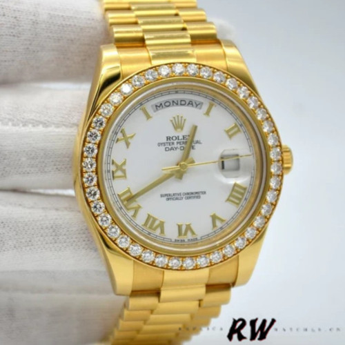 Rolex Day-Date 118348 White Roman Numeral Dial 36mm Unisex Replica Watch