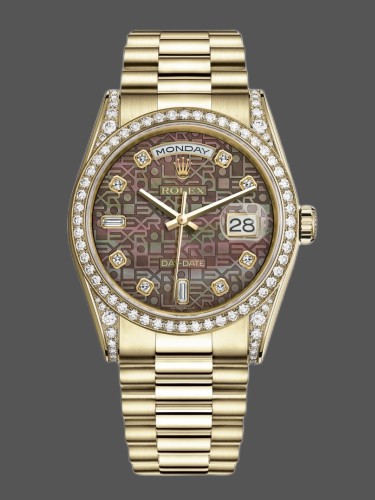 Rolex Day-Date 118388 Mother of Pearl Jubilee Diamond Dial 36mm Unisex Replica Watch