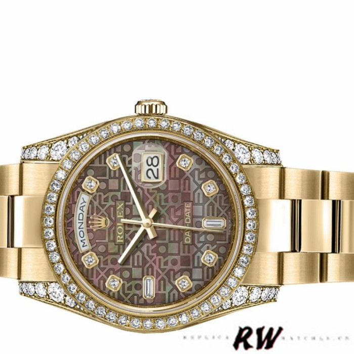 Rolex Day-Date 118388 MOP Jubilee Diamond Dial 36mm Unisex Replica Watch