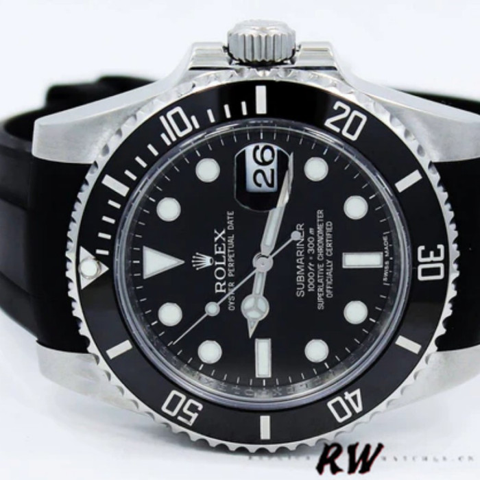 Rolex Submariner Date 116610LN Rubber Strap Black Dial 40MM Mens Replica Watch