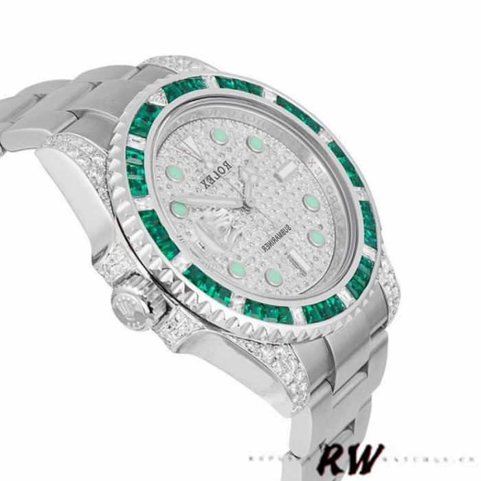 Rolex Submariner Date 116610LN Custom Diamond Stainless Steel 40MM Mens Replica Watch