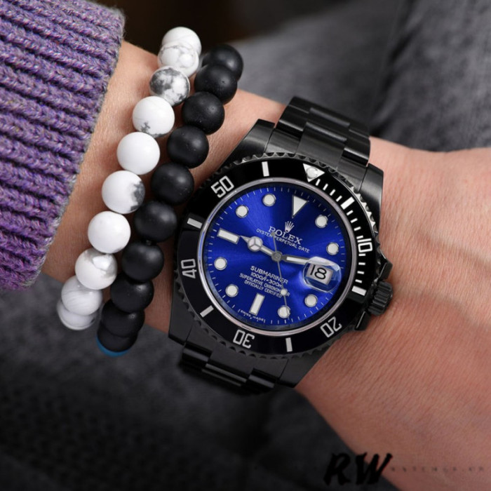 Rolex Submariner Date 116610LN Blue Dial Black PVD/DLC Stainless Steel 40MM Mens Replica Watch