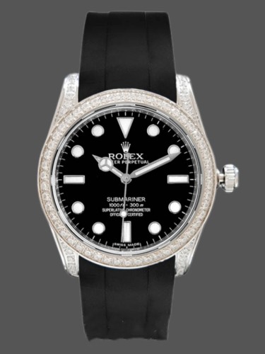 Rolex Submariner 116610 Black Dial Rubber strap 40mm Mens Replica Watch