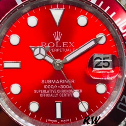 Rolex Submariner 116610Coke Red Dial Automatic 40mm Mens Replica Watch