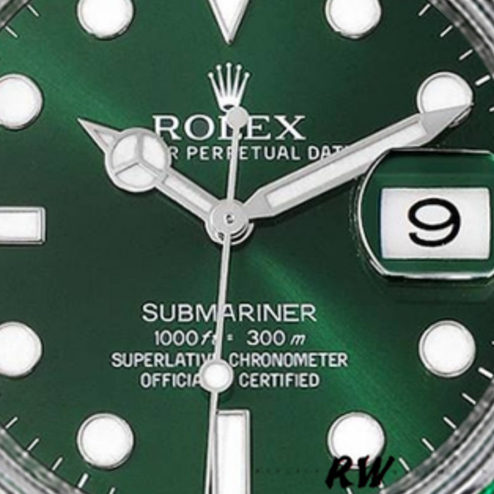 Rolex Submariner 116610 Green Dial Rubber strap 40mm Mens Replica Watch