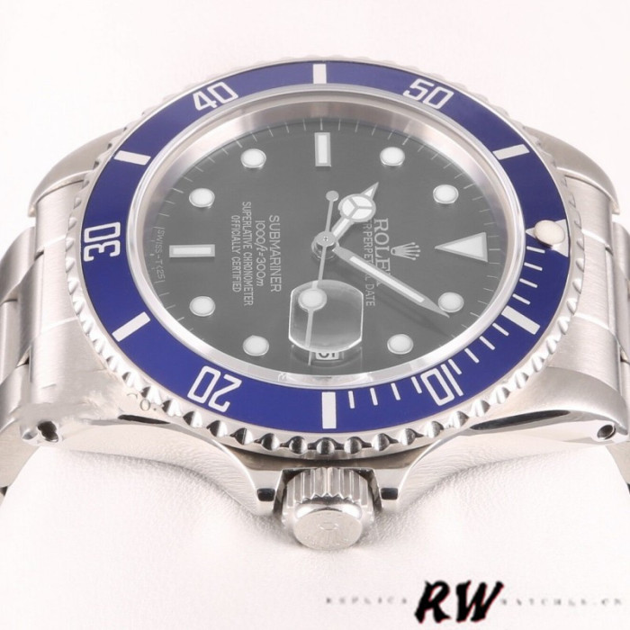 Rolex Submariner Date 16610 Blue Ceramic Black Dial 40mm Mens Replica Watch