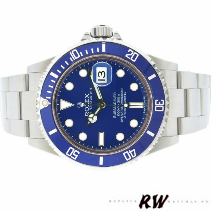 Rolex Submariner 16610 Stainless Steel Blue Bezel Blue Dial 40mm Mens Replica Watch