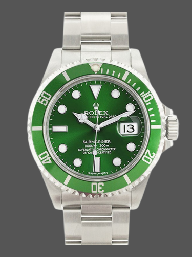 Rolex Submariner 16610 Stainless Steel Refinished Green Dial 40mm Mens Replica Watch