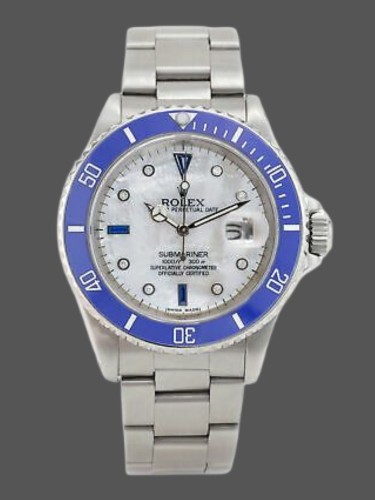 Rolex Submariner 16610 Stainless Steel MOP Sapphire diamond Dial 40mm Mens Replica Watch