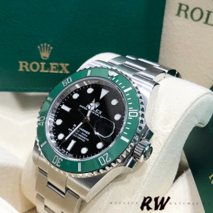 Replica Rolex Submariner 126610LV Green Bezel Black Dial 41mm Mens Watch