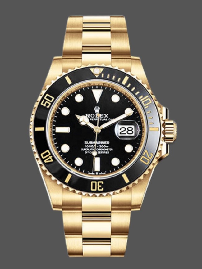 Rolex Submariner 126618LN Yellow Gold Black Dial 41mm Mens Replica Watch