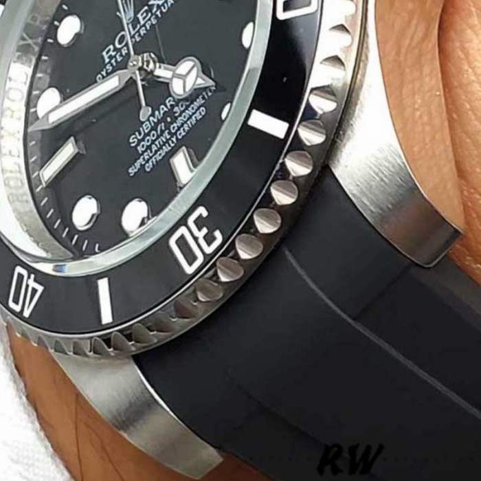 Rolex Submariner 126610LV Black Rubber Strap Black Dial 41mm Mens Replica Watch