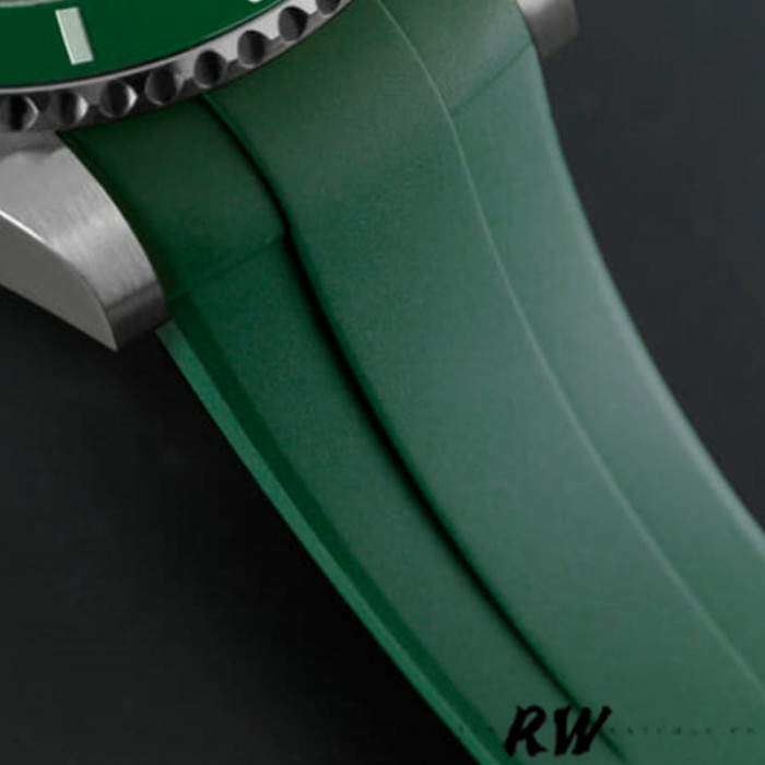 Rolex Submariner 126610LV Green Rubber Strap Black Dial 41mm Mens Replica Watch