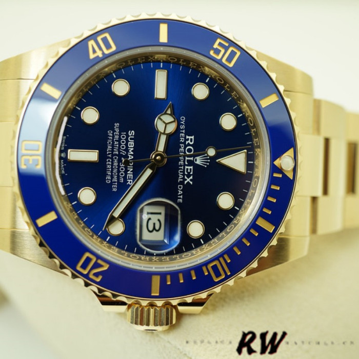 Rolex Submariner 126618LB Yellow Gold Blue Dial 41mm Mens Replica Watch