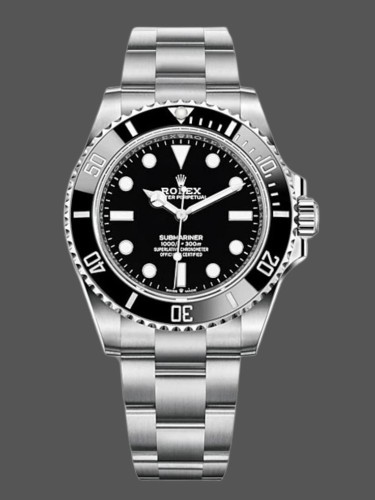 Rolex Submariner 124060 Oyster Stainless Steel Black Dial 41mm Mens Replica Watch