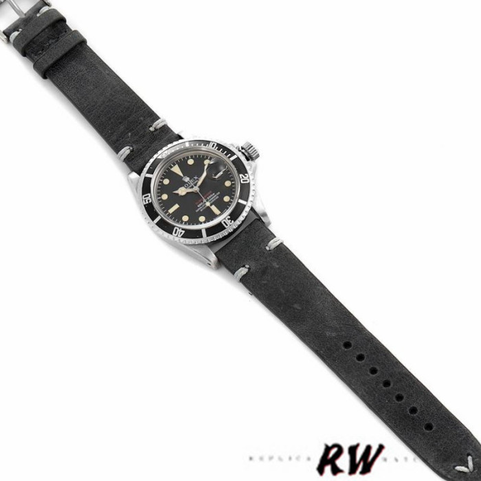 Rolex Submariner 1680 Black Dial Grey Leather Strap 40mm Mens Replica Watch