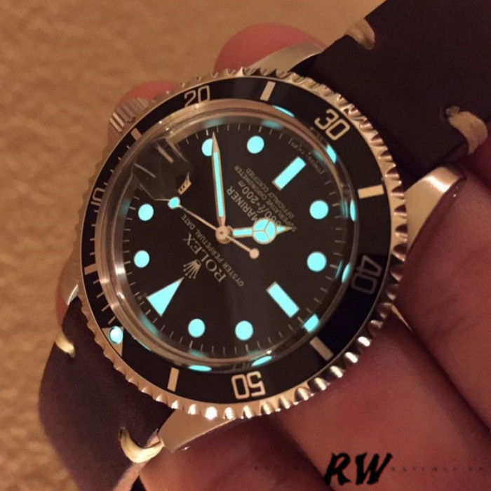 Rolex Submariner 1680 Vintage Brown Strap Black Dial 40mm Mens Replica Watch