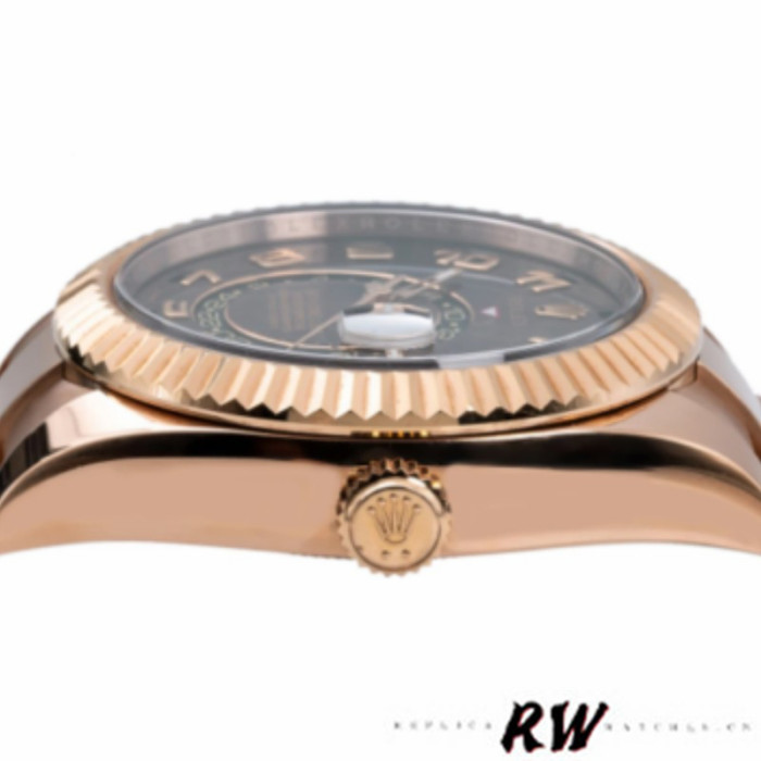Rolex Sky-Dweller 326935 Everose Gold Chocolate Arabic Dial 42mm Mens Replica Watch