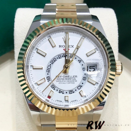 Rolex Sky-Dweller 326933 Stainless Steel White Dial 42MM Mens Replica Watch