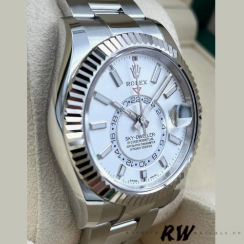 Rolex Sky-Dweller 326934 Stainless Steel White Dial 42MM Replica Watch