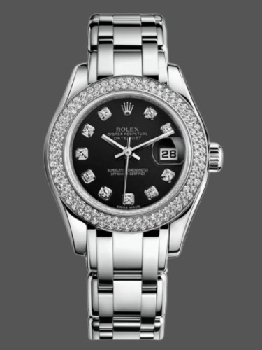 Rolex Masterpiece Pearlmaster 80339 Diamant Bezel 29MM Lady Replica Watch