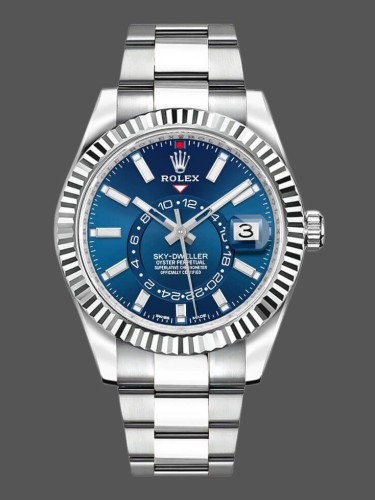 Rolex Sky-Dweller 326934 Stainless Steel Blue Dial 42MM Replica Watch