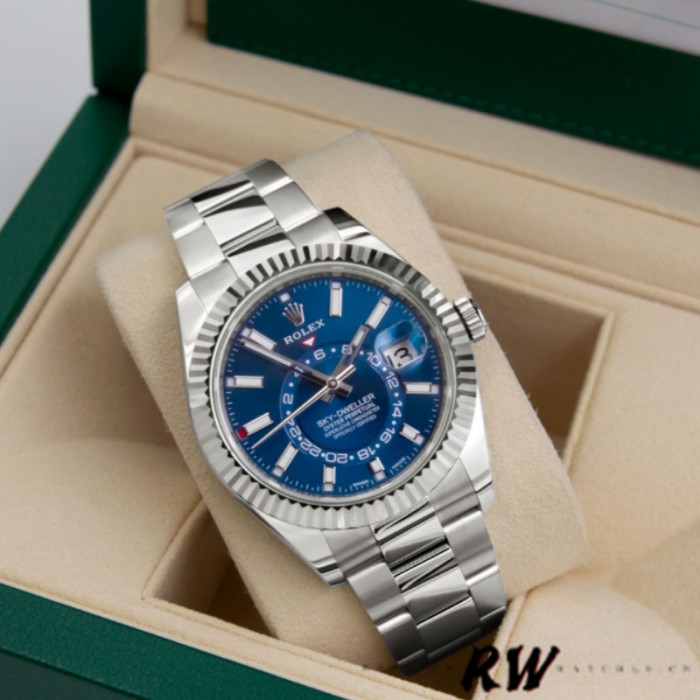 Rolex Sky-Dweller 326934 Stainless Steel Blue Dial 42MM Replica Watch