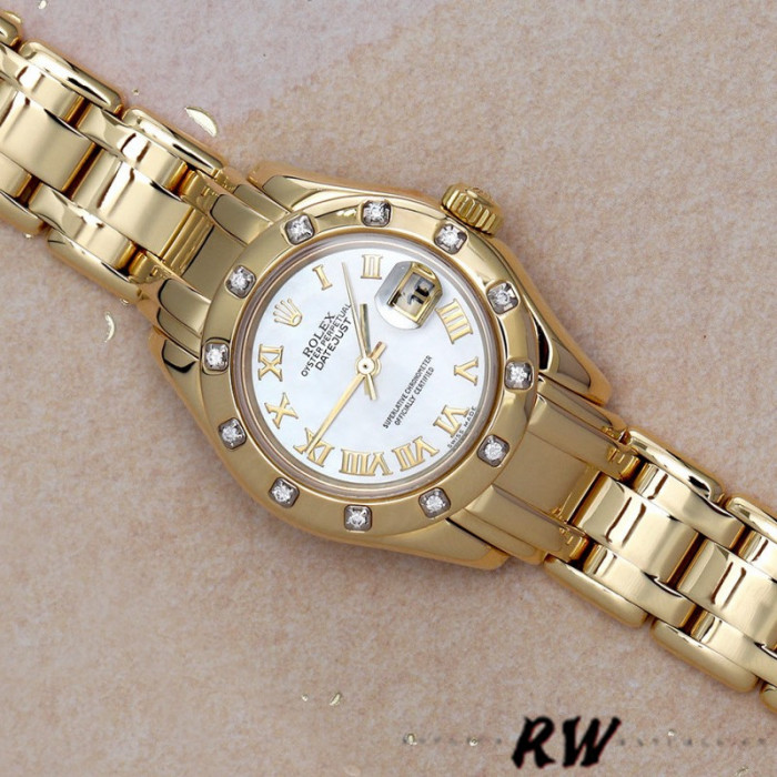 Rolex Pearlmaster 80318 White MOP Dial 29MM Lady Replica Watch