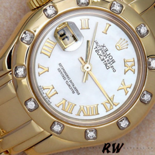 Rolex Pearlmaster 80318 White MOP Dial 29MM Lady Replica Watch