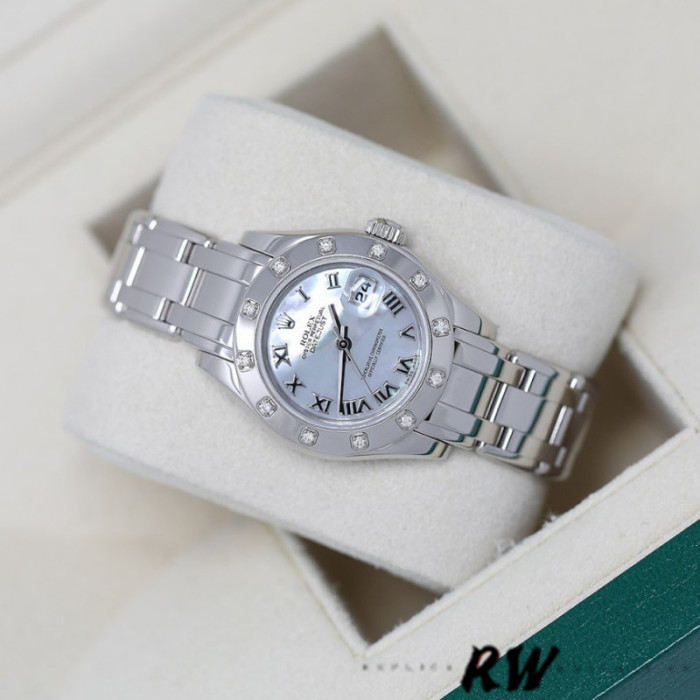 Rolex Pearlmaster 80319 MOP Roman Dial 29MM Lady Replica Watch