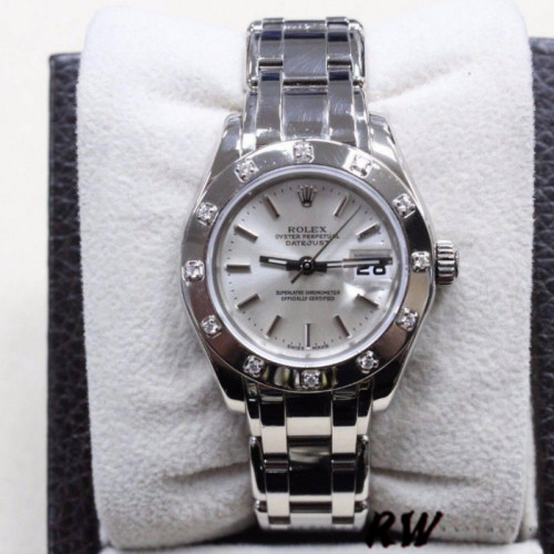 Rolex Pearlmaster 80319 White Dial 29MM Lady Replica Watch