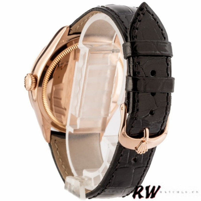 Rolex Cellini Date 50515 Rose Gold Black Index Dial 39mm Mens Replica Watch